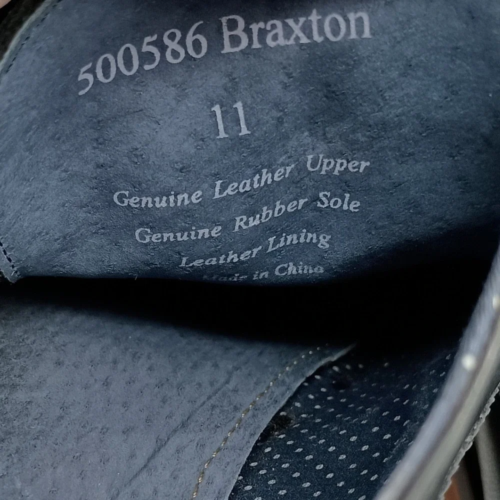 Winthrop Braxton Mens Black Leather Derby Oxford‎ Dress Shoes Size 11